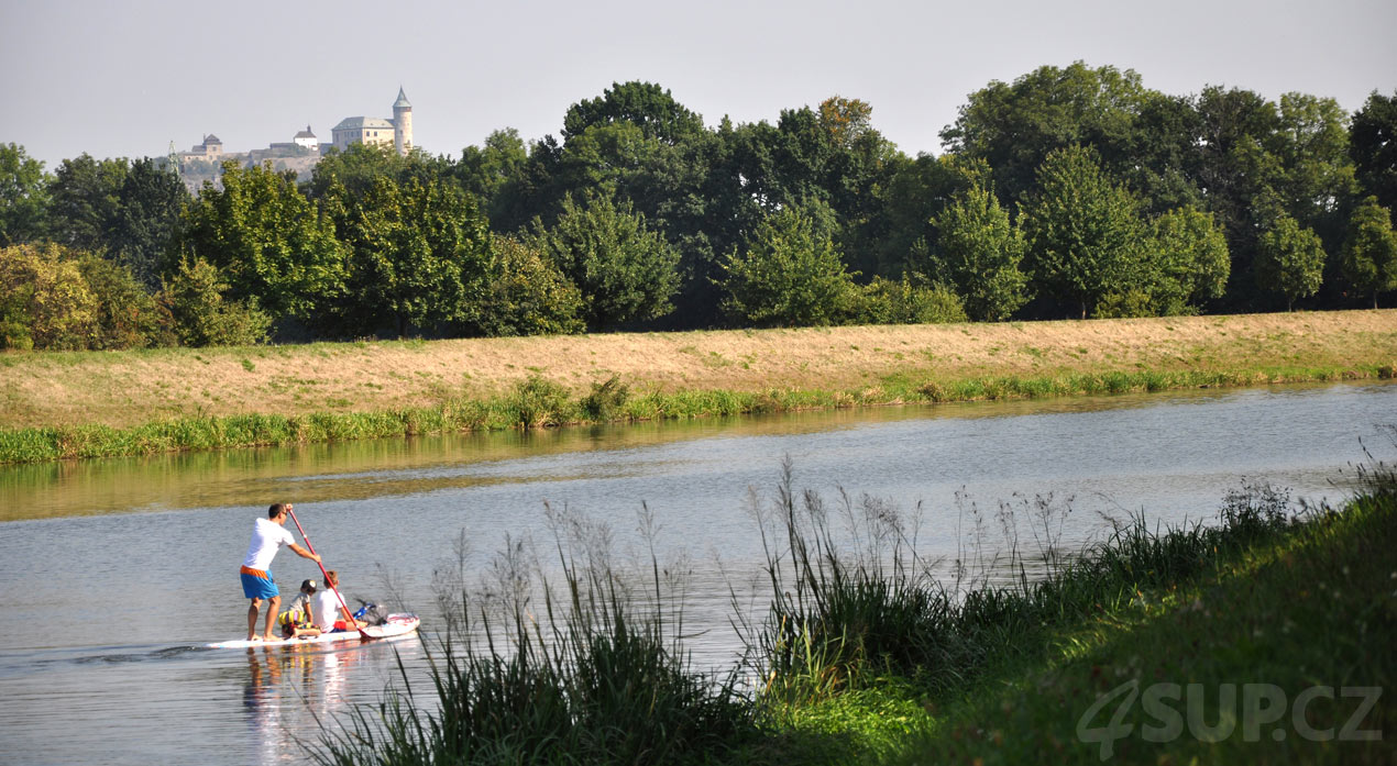 Pardubice, Labe, Kunětická Hora, výlet na paddleboardu